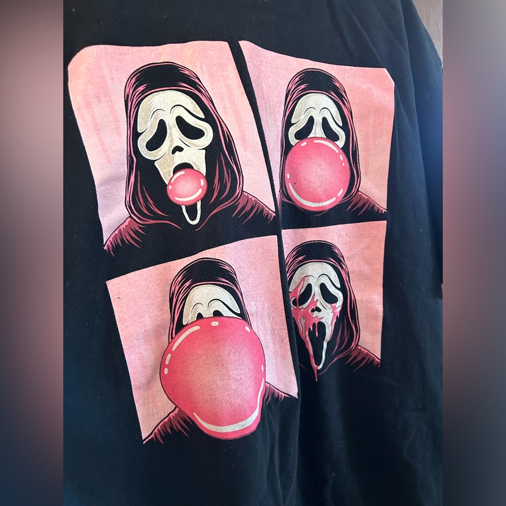 Scream Ghostface Pink Bubble Gum T-Shirt XL